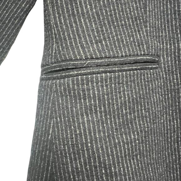 Massimo Dutti Navy Blue Pin-Stripe Wool Blazer Jacket Size US 6 - Picture 8 of 12